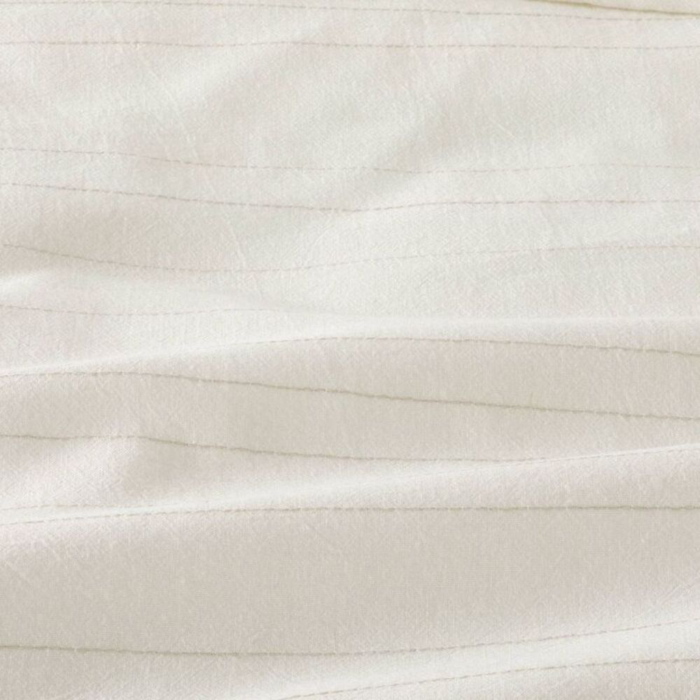 3pc King Fine Stripe Duvet & Sham Set Twilight Tau Taupe/Sour Cream - Picture 2 of 4